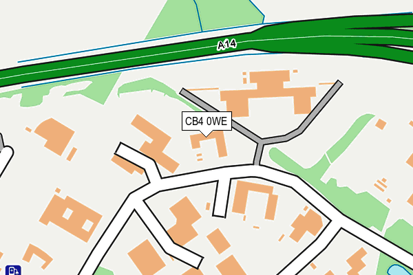 CB4 0WE map - OS OpenMap – Local (Ordnance Survey)