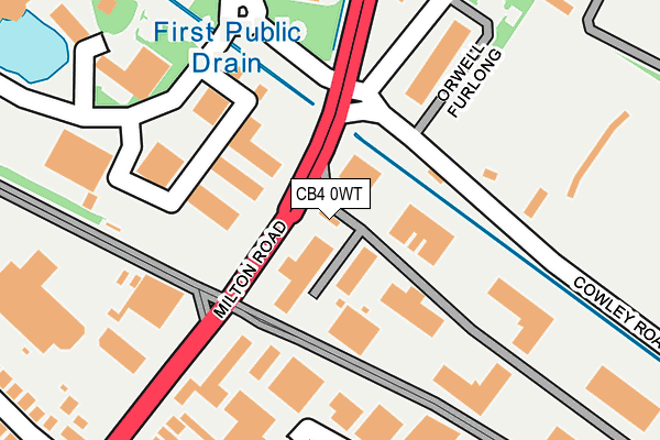 CB4 0WT map - OS OpenMap – Local (Ordnance Survey)