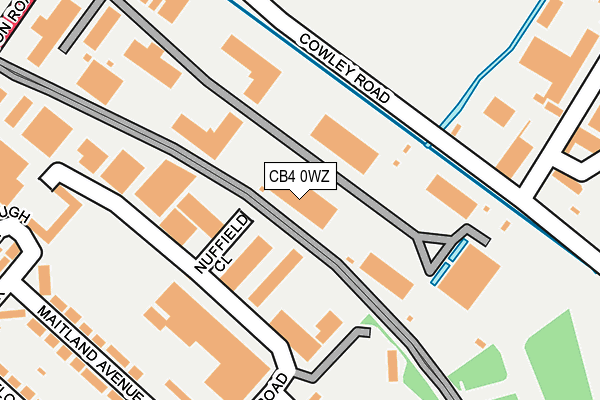 CB4 0WZ map - OS OpenMap – Local (Ordnance Survey)