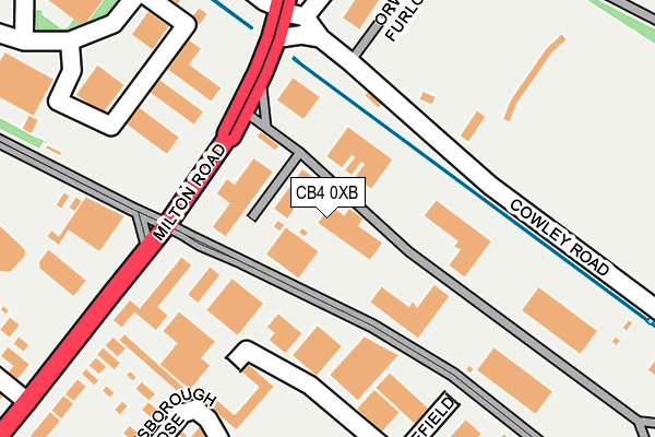 CB4 0XB map - OS OpenMap – Local (Ordnance Survey)