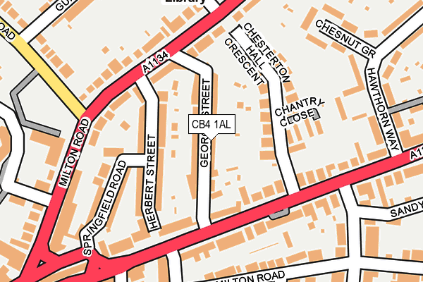 CB4 1AL map - OS OpenMap – Local (Ordnance Survey)