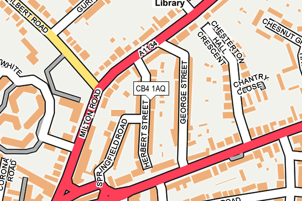 CB4 1AQ map - OS OpenMap – Local (Ordnance Survey)