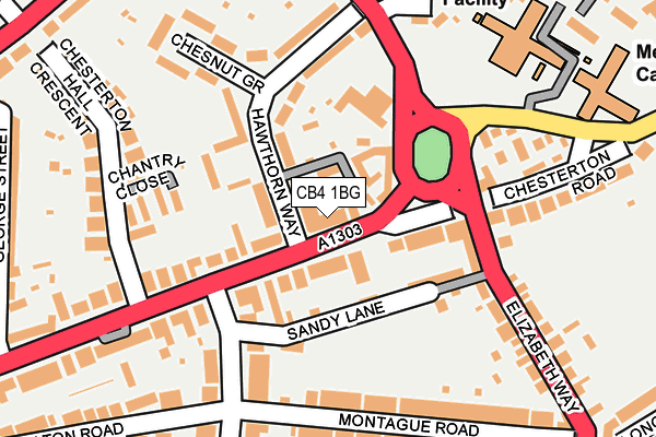 CB4 1BG map - OS OpenMap – Local (Ordnance Survey)