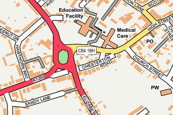 CB4 1BH map - OS OpenMap – Local (Ordnance Survey)