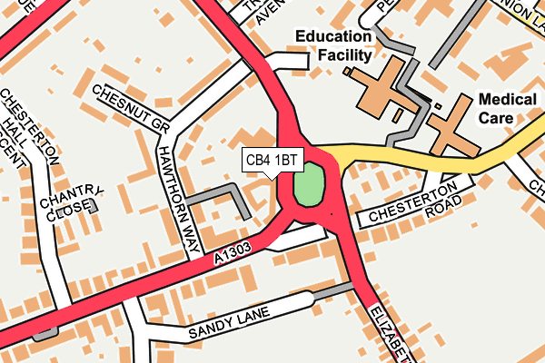 CB4 1BT map - OS OpenMap – Local (Ordnance Survey)