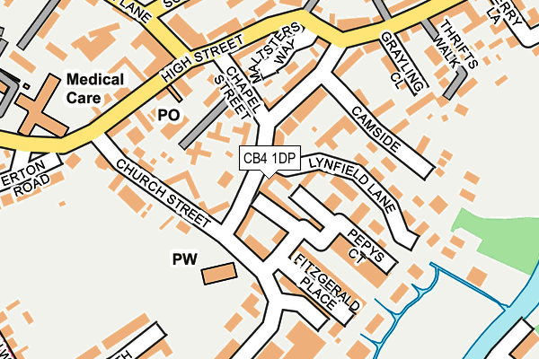 CB4 1DP map - OS OpenMap – Local (Ordnance Survey)