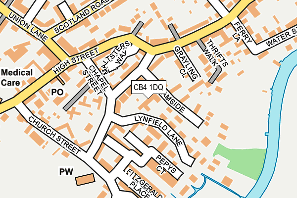 CB4 1DQ map - OS OpenMap – Local (Ordnance Survey)