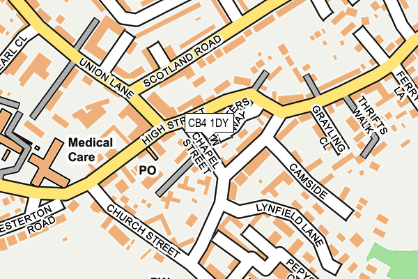 CB4 1DY map - OS OpenMap – Local (Ordnance Survey)