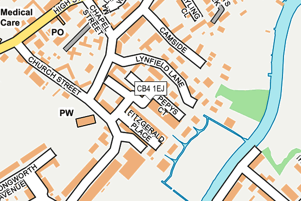 CB4 1EJ map - OS OpenMap – Local (Ordnance Survey)