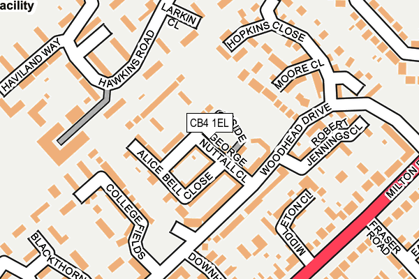 CB4 1EL map - OS OpenMap – Local (Ordnance Survey)