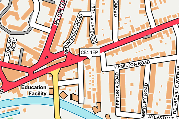 CB4 1EP map - OS OpenMap – Local (Ordnance Survey)