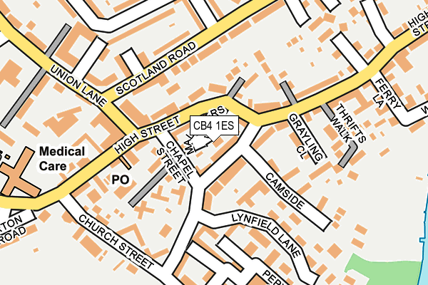 CB4 1ES map - OS OpenMap – Local (Ordnance Survey)