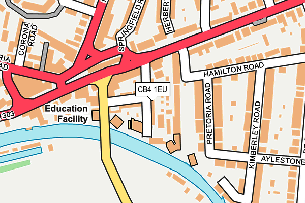 CB4 1EU map - OS OpenMap – Local (Ordnance Survey)