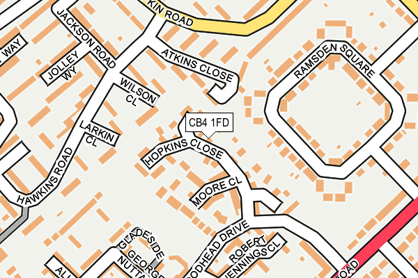 CB4 1FD map - OS OpenMap – Local (Ordnance Survey)