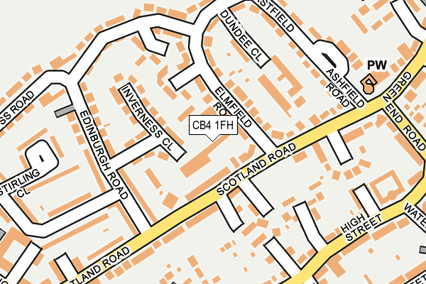 CB4 1FH map - OS OpenMap – Local (Ordnance Survey)