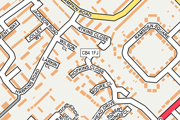 CB4 1FJ map - OS OpenMap – Local (Ordnance Survey)