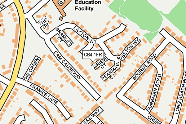 CB4 1FR map - OS OpenMap – Local (Ordnance Survey)