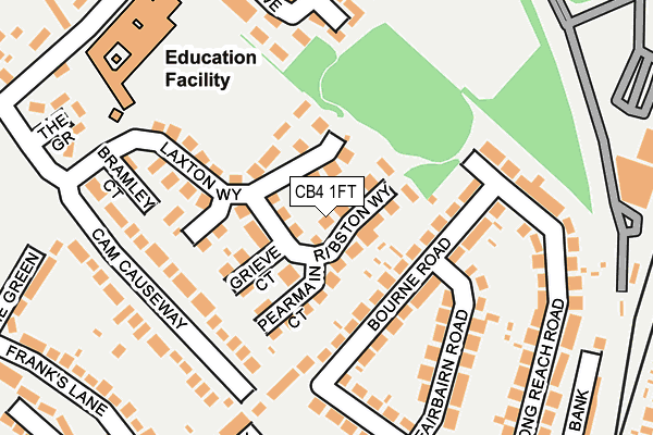 CB4 1FT map - OS OpenMap – Local (Ordnance Survey)