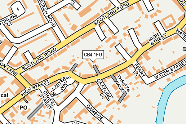 CB4 1FU map - OS OpenMap – Local (Ordnance Survey)