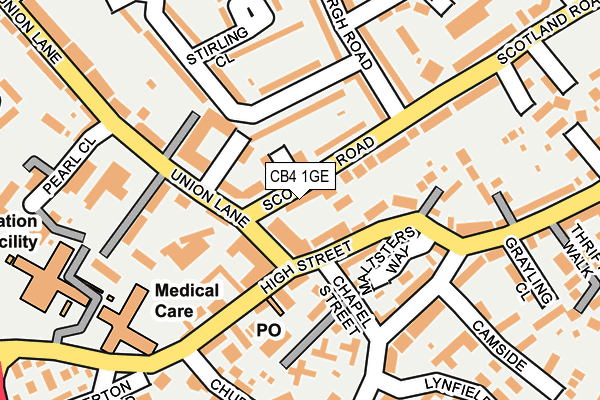 CB4 1GE map - OS OpenMap – Local (Ordnance Survey)