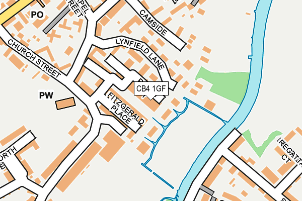 CB4 1GF map - OS OpenMap – Local (Ordnance Survey)
