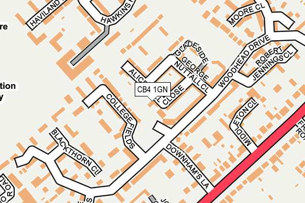 CB4 1GN map - OS OpenMap – Local (Ordnance Survey)