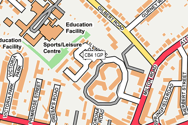 CB4 1GP map - OS OpenMap – Local (Ordnance Survey)