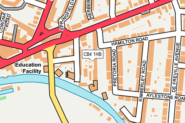 CB4 1HB map - OS OpenMap – Local (Ordnance Survey)