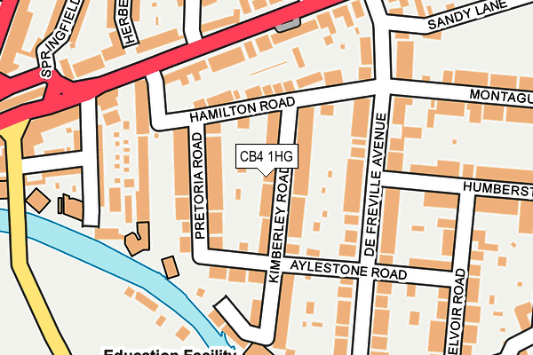 CB4 1HG map - OS OpenMap – Local (Ordnance Survey)