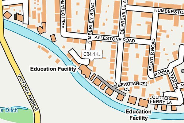 CB4 1HJ map - OS OpenMap – Local (Ordnance Survey)