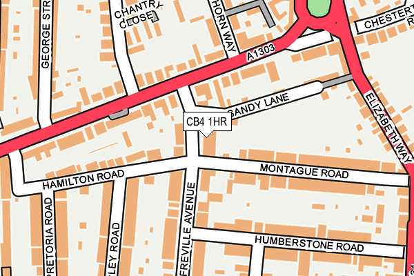 CB4 1HR map - OS OpenMap – Local (Ordnance Survey)