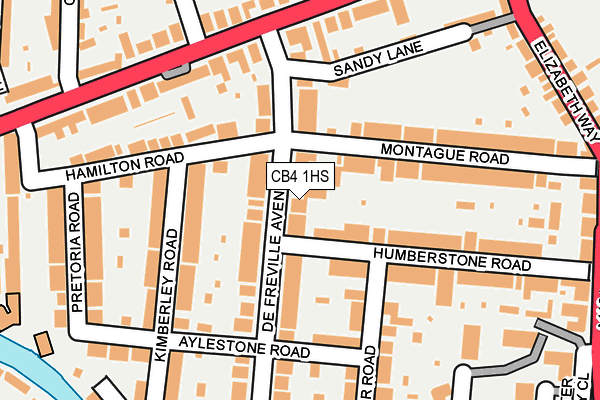 CB4 1HS map - OS OpenMap – Local (Ordnance Survey)