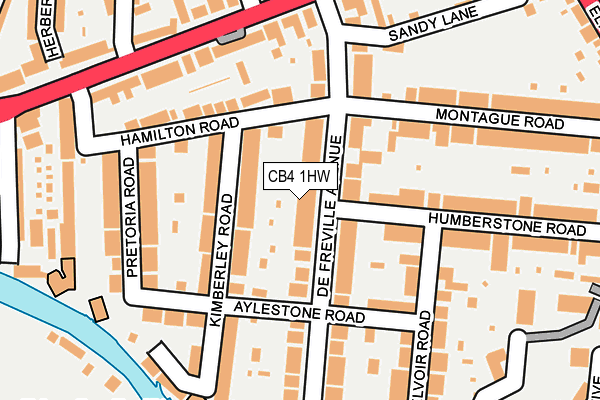 CB4 1HW map - OS OpenMap – Local (Ordnance Survey)