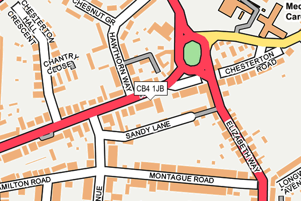 CB4 1JB map - OS OpenMap – Local (Ordnance Survey)