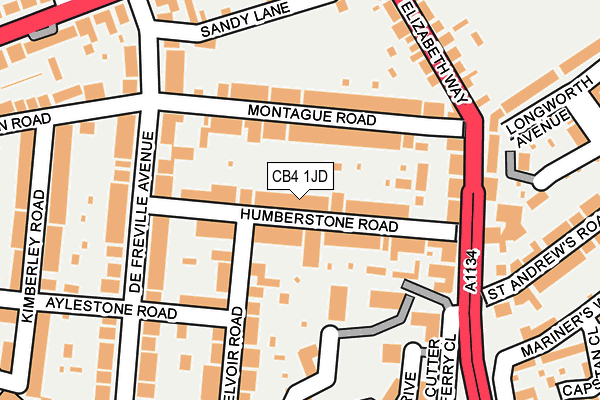 Map of VICTORIA APARTMENTS HUNTINGDON LTD at local scale