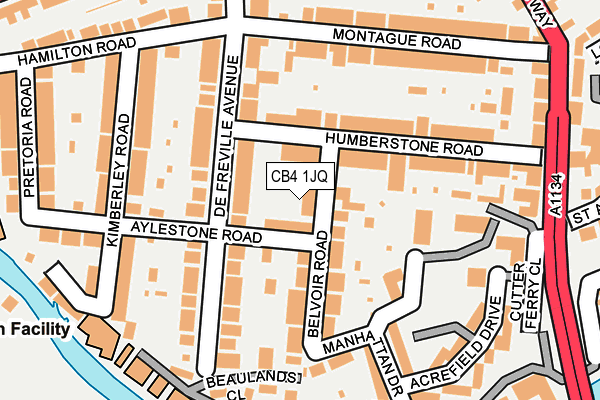 CB4 1JQ map - OS OpenMap – Local (Ordnance Survey)