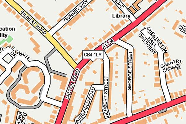 CB4 1LA map - OS OpenMap – Local (Ordnance Survey)