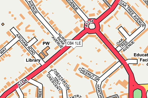 CB4 1LE map - OS OpenMap – Local (Ordnance Survey)