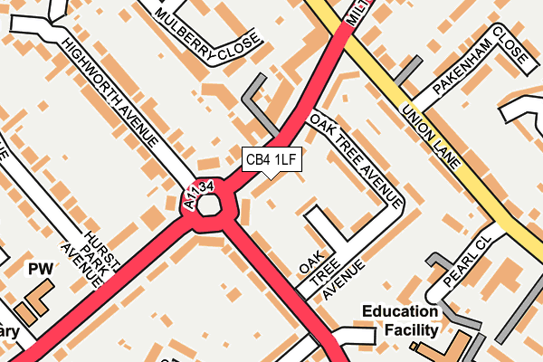 CB4 1LF map - OS OpenMap – Local (Ordnance Survey)