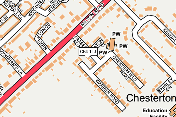 CB4 1LJ map - OS OpenMap – Local (Ordnance Survey)