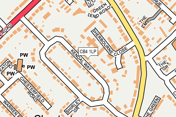 CB4 1LP map - OS OpenMap – Local (Ordnance Survey)