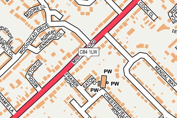 CB4 1LW map - OS OpenMap – Local (Ordnance Survey)