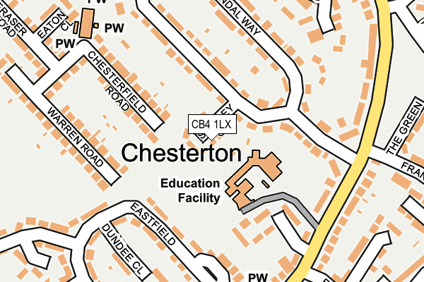 CB4 1LX map - OS OpenMap – Local (Ordnance Survey)