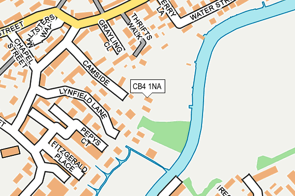 CB4 1NA map - OS OpenMap – Local (Ordnance Survey)