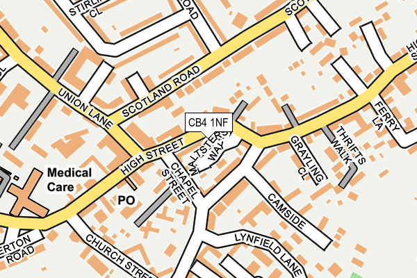 CB4 1NF map - OS OpenMap – Local (Ordnance Survey)