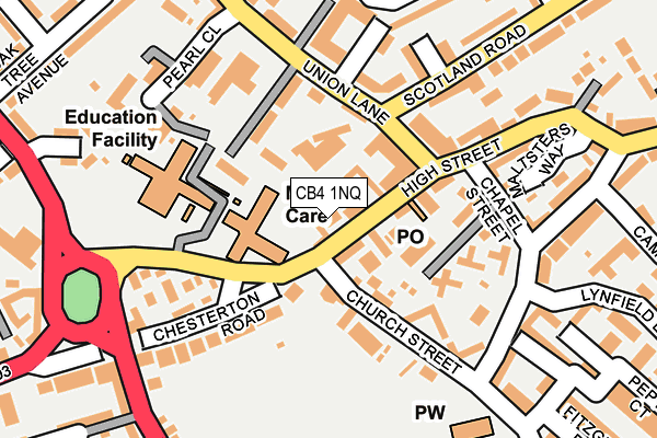 CB4 1NQ map - OS OpenMap – Local (Ordnance Survey)