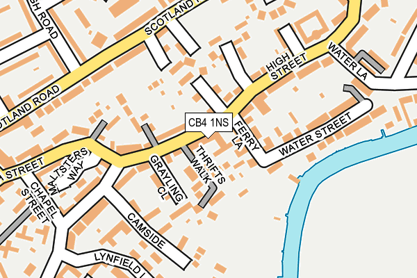 CB4 1NS map - OS OpenMap – Local (Ordnance Survey)