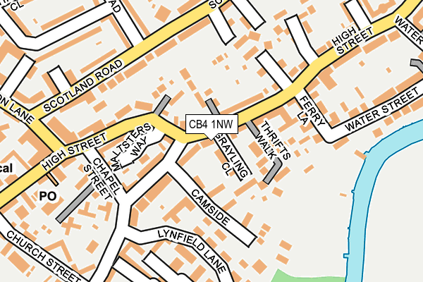 CB4 1NW map - OS OpenMap – Local (Ordnance Survey)