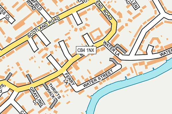 CB4 1NX map - OS OpenMap – Local (Ordnance Survey)