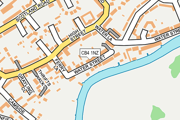 CB4 1NZ map - OS OpenMap – Local (Ordnance Survey)